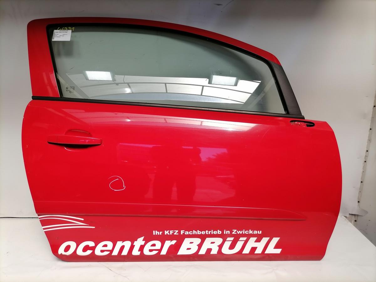 Opel Corsa D original T&uuml;r vorn rechts Z547 Magmarot 3-T&uuml;rer Bj.2007